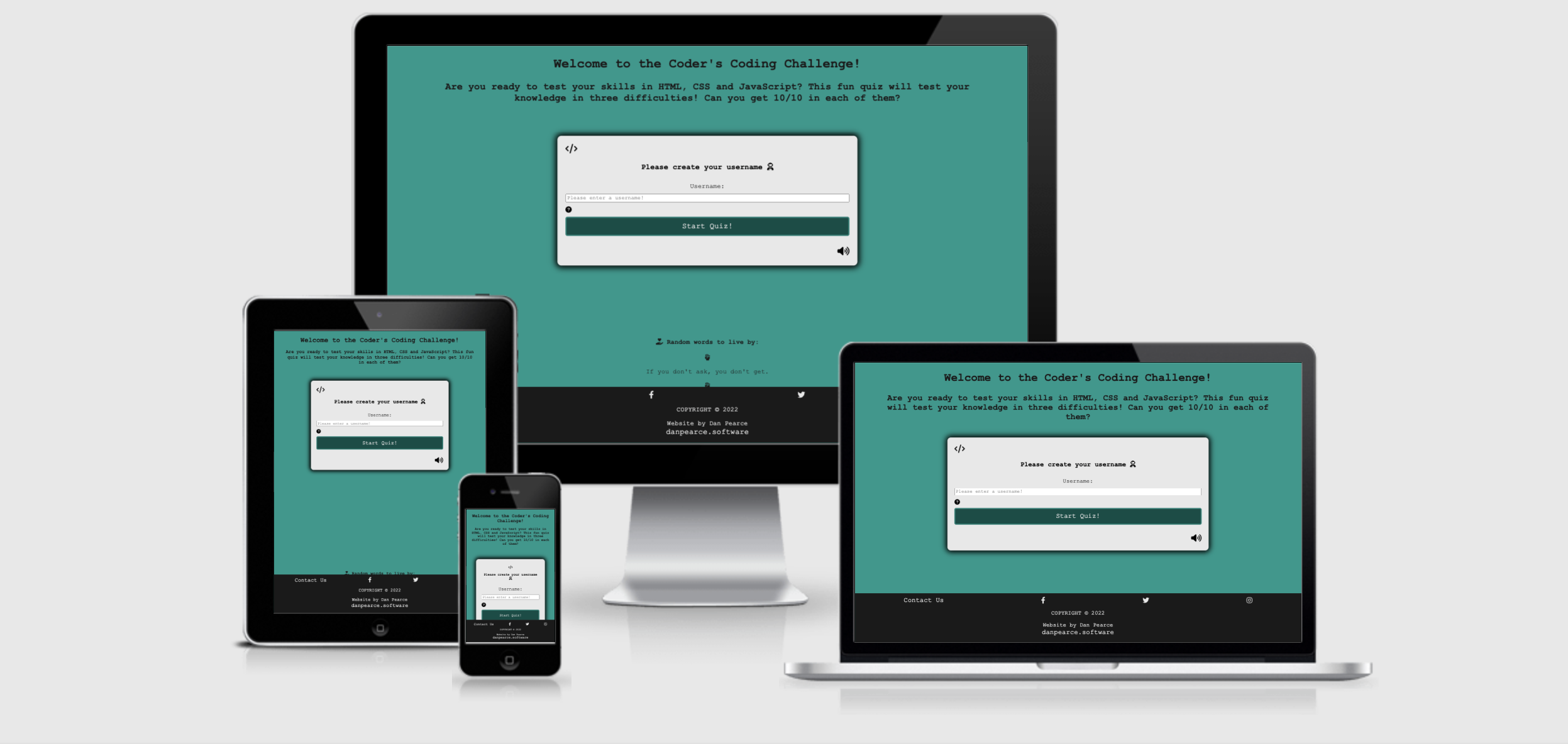 Coding Challenge Quiz screenshot